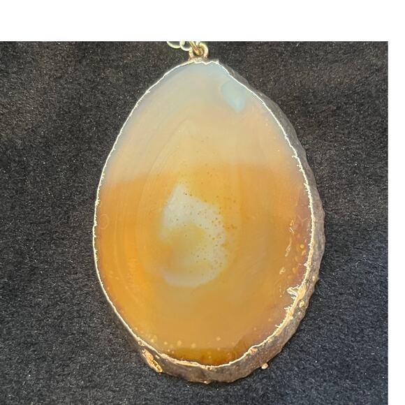 Calinana Handmade Carnelian Pendant - 32" Silver-tone Necklace - Handmade In USA - Picture 2 of 5